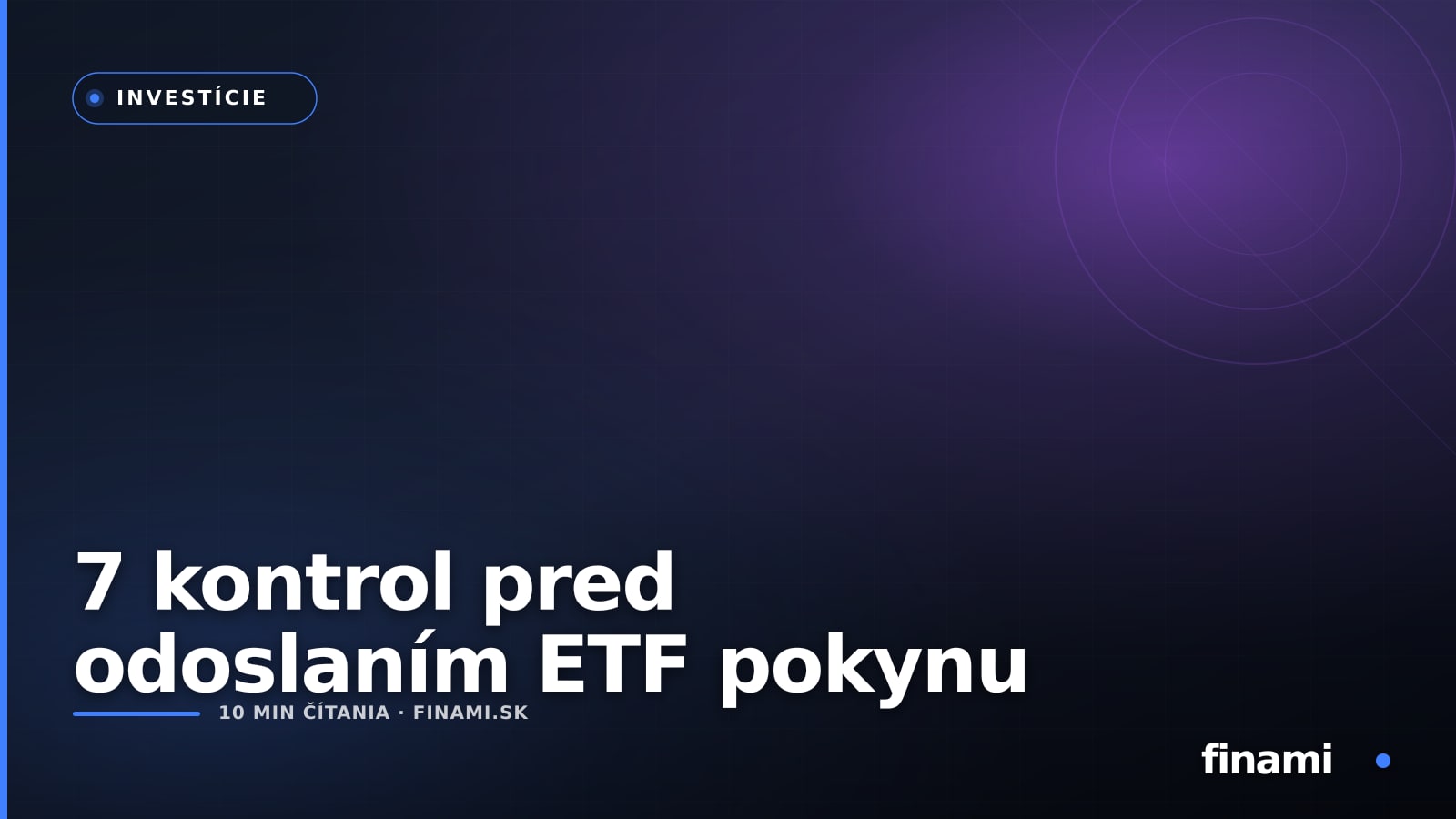 Limitný alebo trhový pokyn pri ETF: 7 kontrol pred odoslaním objednávky
